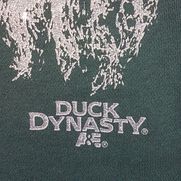 DUCK DYNASTY Hoodie Pullover XXL Green Phil Robertson Happy Happy A&E Television - Picture 4 of 11